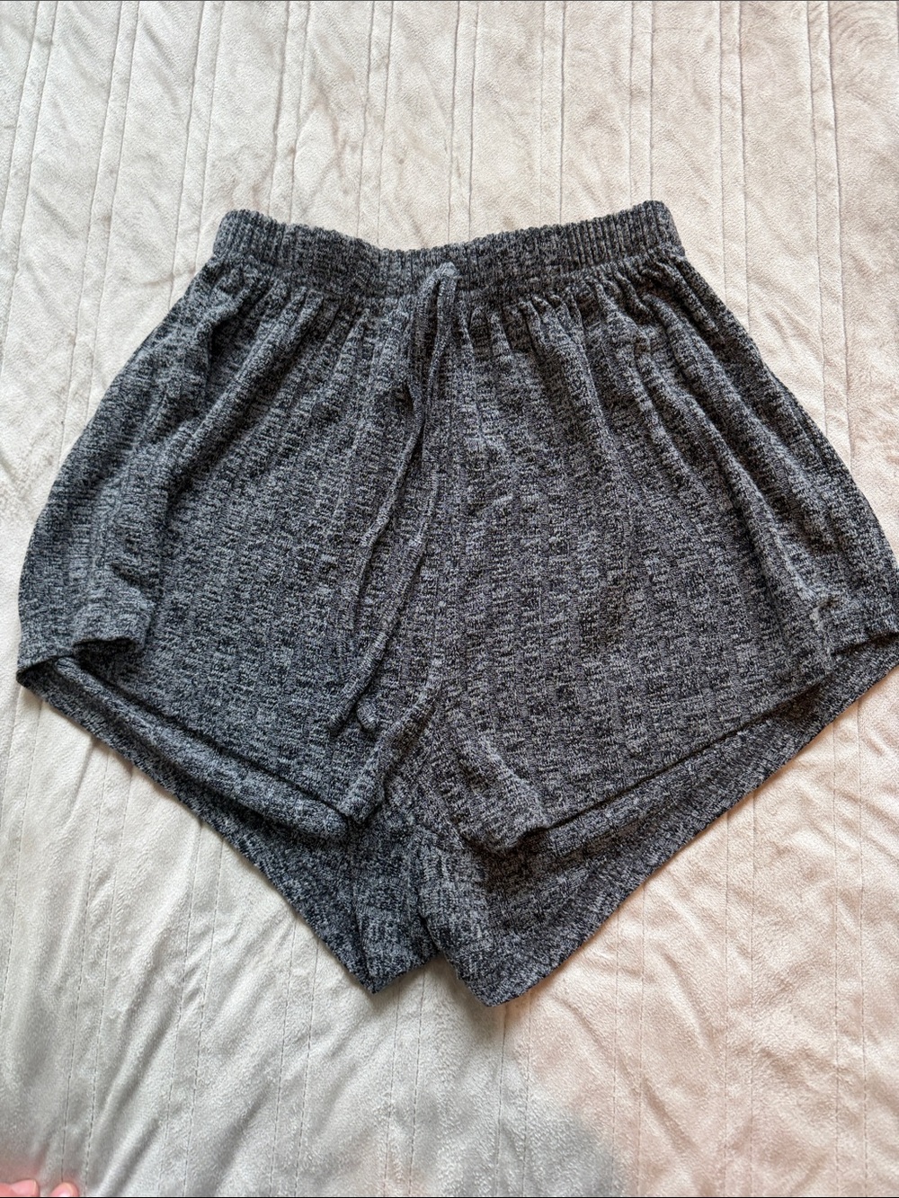 SHEIN Charcoal Gray Knit Sleep Lounge Shorts